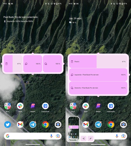 Widget Bateria Google Pixel 2
