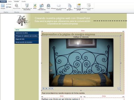 Web creada con SharePoint 365