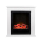 Chimenea Eléctrica Decorativa de Pared Classic Fire Geneva Negro/Blanco 1800 