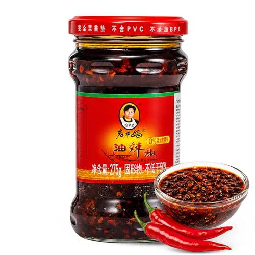 Salsa Picante de Chile Crujiente, aceite picante, textura crujiente, aroma intenso y equilibrio entre picante y sabor tostado, Apto para noodles ramen arroz dumplings, 1 unidad de 275 g.