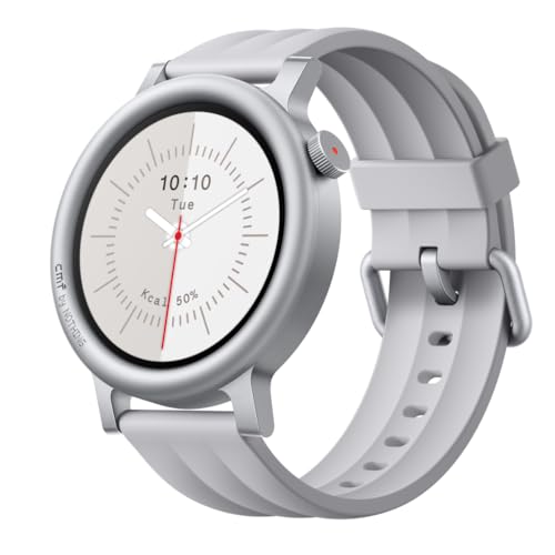 CMF by Nothing Watch 3 Pro – Reloj Inteligente con Pantalla AMOLED 1,43", 13 Días de Batería, GPS de Doble Banda, Llamadas Bluetooth con IA, Control de Ritmo Cardíaco y Sueño – Gris Claro