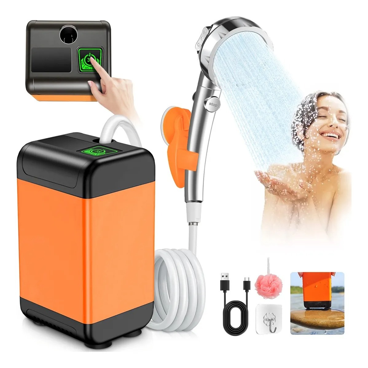 Regadera portátil recargable