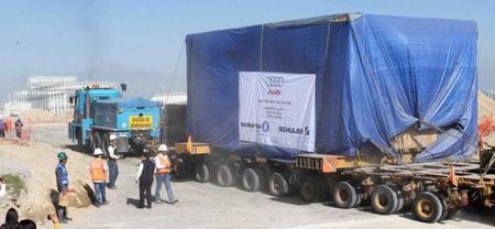 ¡Comienza a llegar la maquinaria pesada de Audi para la planta de San José Chiapa!