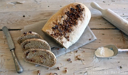 Pan de centeno con nueces y semillas. Receta