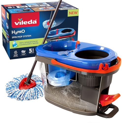 Vileda H2PrO Spin Mop con Cubo y Pedal Escurridor