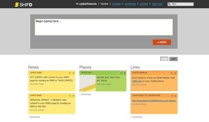 ShifD: Sincronizando nuestras notas, lugares y enlaces desde la web, escritorio y el móvil