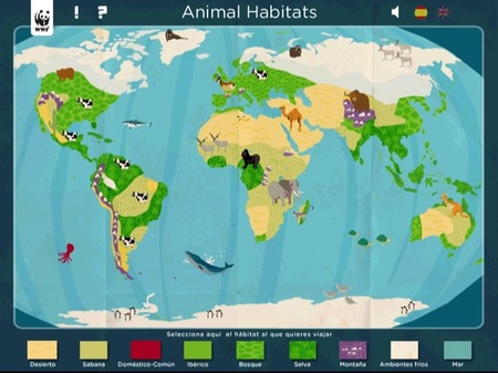 Animal Habitats para el iPad enseña a los peques los animales de todo el mundo
