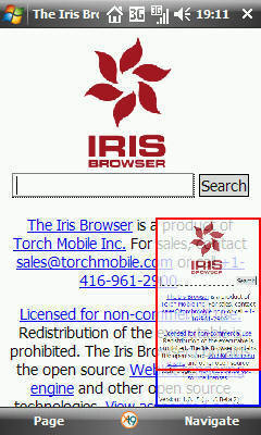 Iris beta 2, basado en WebKit