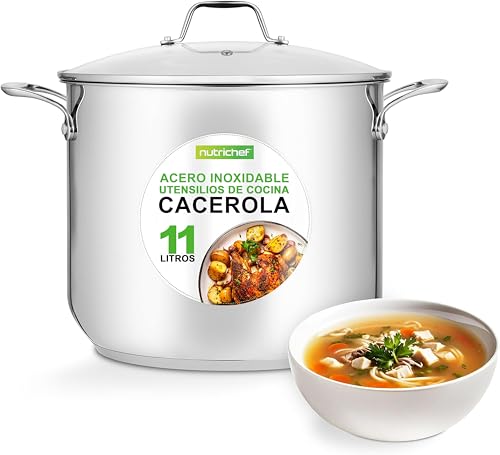Nutrichef Olla induccion grande, 11 litros