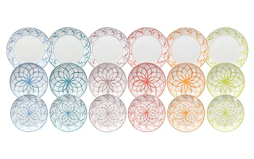 Tognana Lisboa - Vajilla de 18 piezas, porcelana