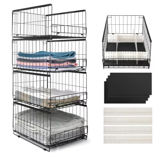 Wuciray 4 pcs Organizador Armario Ropa Organizador Ropa