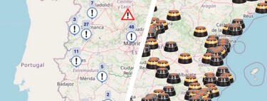 Este es el mapa de la DGT para visualizar dónde hay balizas V-16 activas en España. Hay otro mapa no oficial más útil