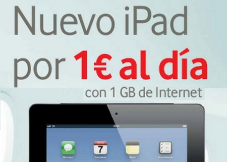Nueva tarifa de 1 GB por 10 euros de Vodafone exclusiva para tablets y iPad por 1 euro al día