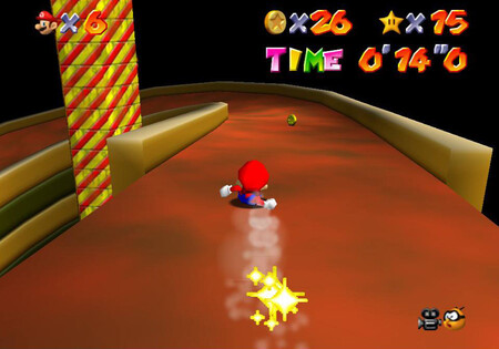 Cómo conseguir las dos estrellas de la rampa secreta del castillo de la princesa Peach 2 Super Mario 64 Secret Star 01