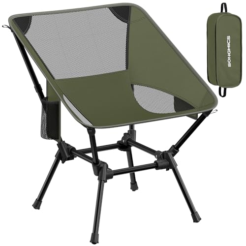 SONGMICS Silla de Camping con Respaldo