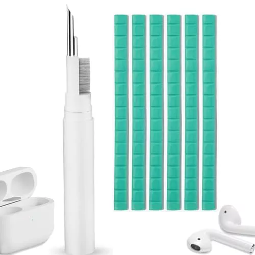 Kit de Limpieza Contactos Electronicos, Apto para AirPods, iPhone, Teléfono, Smartphone, Auriculares, Impiador Airpods, INCL. Pasta de Limpieza, pluma de limpieza