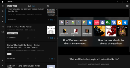 Readit, la mejor app de Reddit para Windows 10, añade aun más funciones
