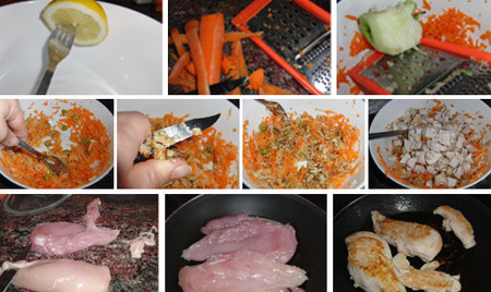 Preparación  del Salpicón de pollo