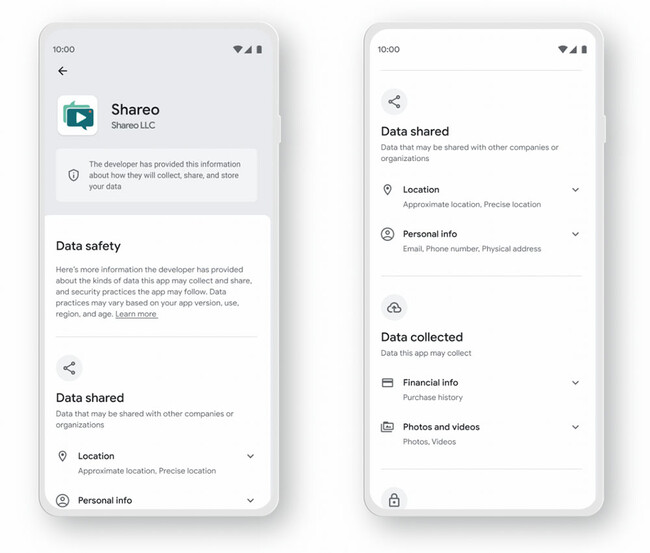 Google Play Store launches the ‘Data security’ section so you can see