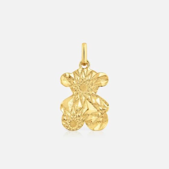 Colgante sweet dolls oso mecanizado bañado en oro 18 kt sobre plata - Tous - Dorado

