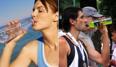 agua y bebidas isotonicas