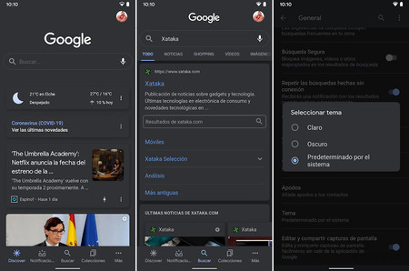 Google Tema Oscuro