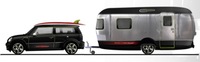 Mini Airstream: Mini Clubman + caravana