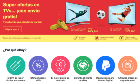 El 11 de eBay para el Mundial 2018 nos trae televisores desde 159 euros
