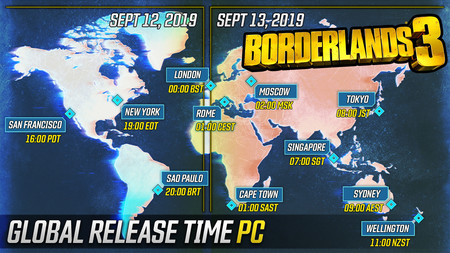Horarios Borderlands 3
