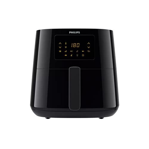 Philips Essential Conectada Airfryer XL, 6.2L, Freidora sin Aceite, Wi-Fi, Tecnología Rapid Air, 13 Funciones, Pantalla Táctil, HomeID App, Negro (HD9280/90)