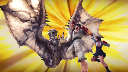 Ryu y Sakura de Street Fighter se apuntan a Monster Hunter World. Así podras hacerte con ellos