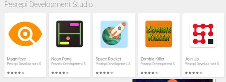 このマルウェアが含まれる一部のアプリ(現在は Google Play には存在しません)