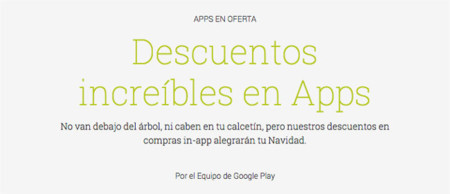 Google Play se pone el gorrito y comienza un período de rebajas navideñas