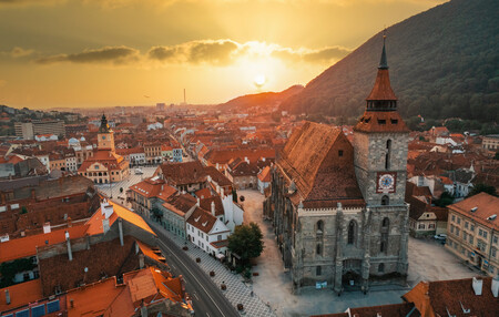 Brasov Centre Sunset Romania