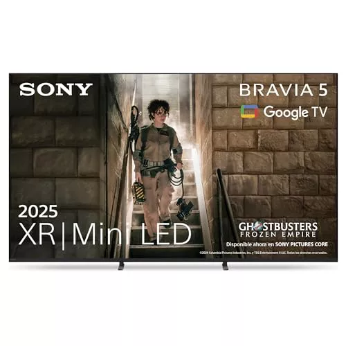 Sony BRAVIA 5, Mini LED 55 Pulgadas, Procesador XR con IA, Acoustic Multi-Audio, Dolby Vision/Atmos, IMAX Enhanced, Google TV 2025, Apple AirPlay 2, Eco Dashboard 2, Menú Gaming, 55"