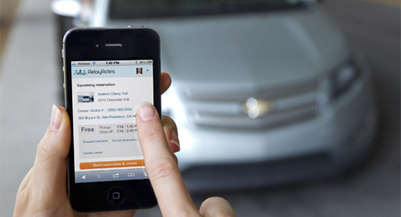RelayRides, un sistema de coche compartido comandado por una aplicación de móvil