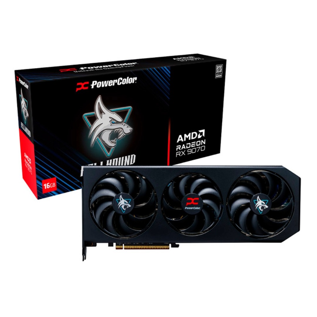 Tarjeta Gráfica PowerColor Hellhound AMD Radeon RX 9070 OC 16GB GDDR6
