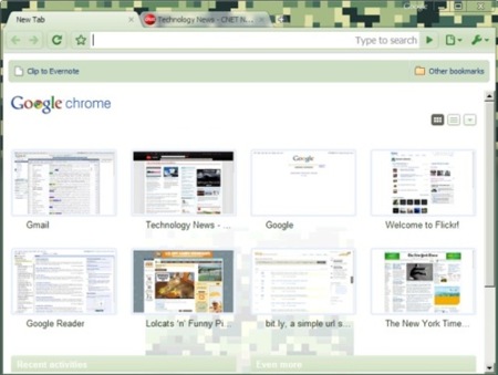 Google Chrome ofrece soporte de temas por defecto