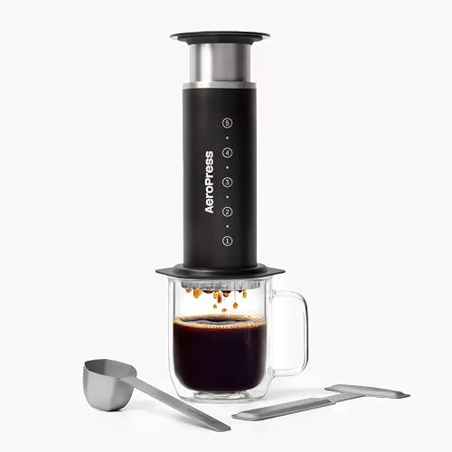AeroPress Cafetera acero inoxidable, color negro