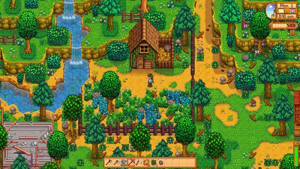 Un fan de Stardew Valley duerme durante 100 años en el juego, y su granja se ha convertido en una jungla 