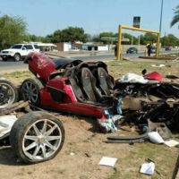 Koenigsegg CCX Custom Vision totalmente destruido en México