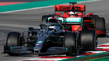 Bottas Vettel Barcelona F1 2020