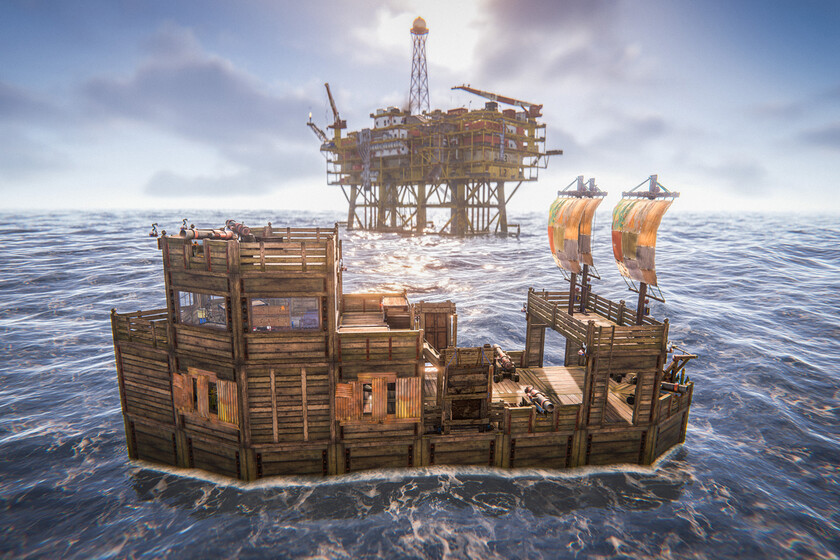 Olvida Sea of Thieves: Rust acaba de introducir un sistema naval y ahora el mar está lleno de calvos locos. Es muy divertido