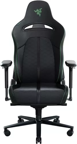 Razer Enki - Silla para Juegos Premium con Soporte Lumbar Integrado (cuero sintético Multicapa, Acolchado de Espuma, Almohadilla para la Cabeza, Altura Ajustable) Verde