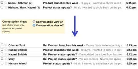 Ahora ya puedes evitar que los correos en GMail se agrupen en forma de conversaciones