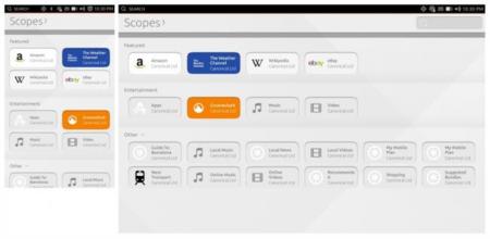 Canonical rediseña los Scopes de Unity 8 y deshabilita por defecto el de Amazon
