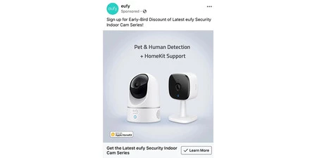 Facebookで新しいeufyカメラのお知らせ