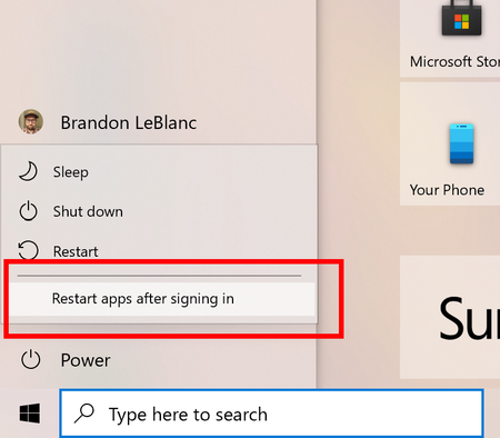 New Restart Apps