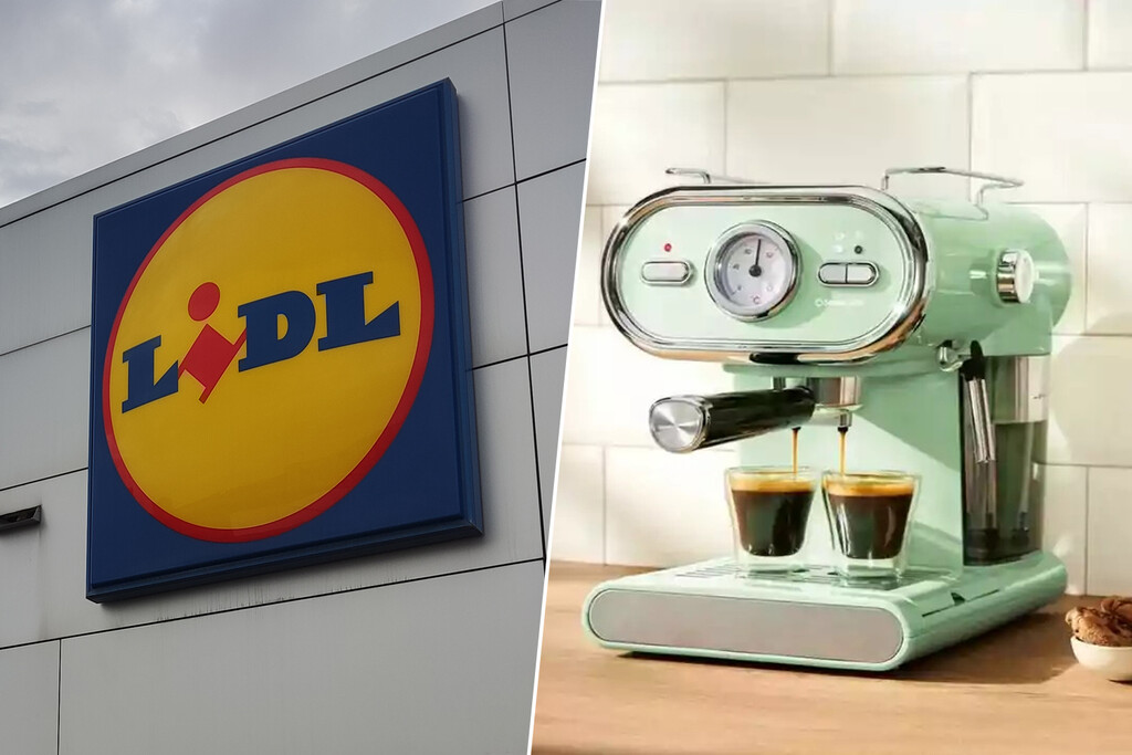 Hoy en Lidl la cafetera en color pastel con 1.100 W de potencia, vaporizador y depósito desmontable para tener café de barista en casa