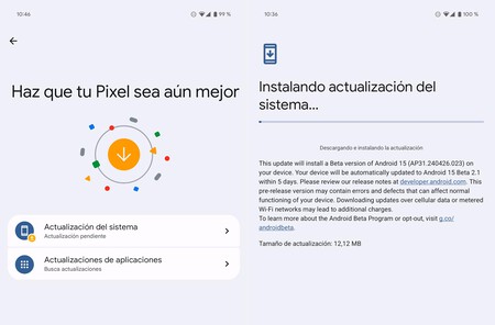Android 15 Actualización
